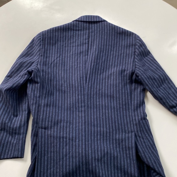 Pal Zileri wood blazer in navy stripe - Picture 4 of 5